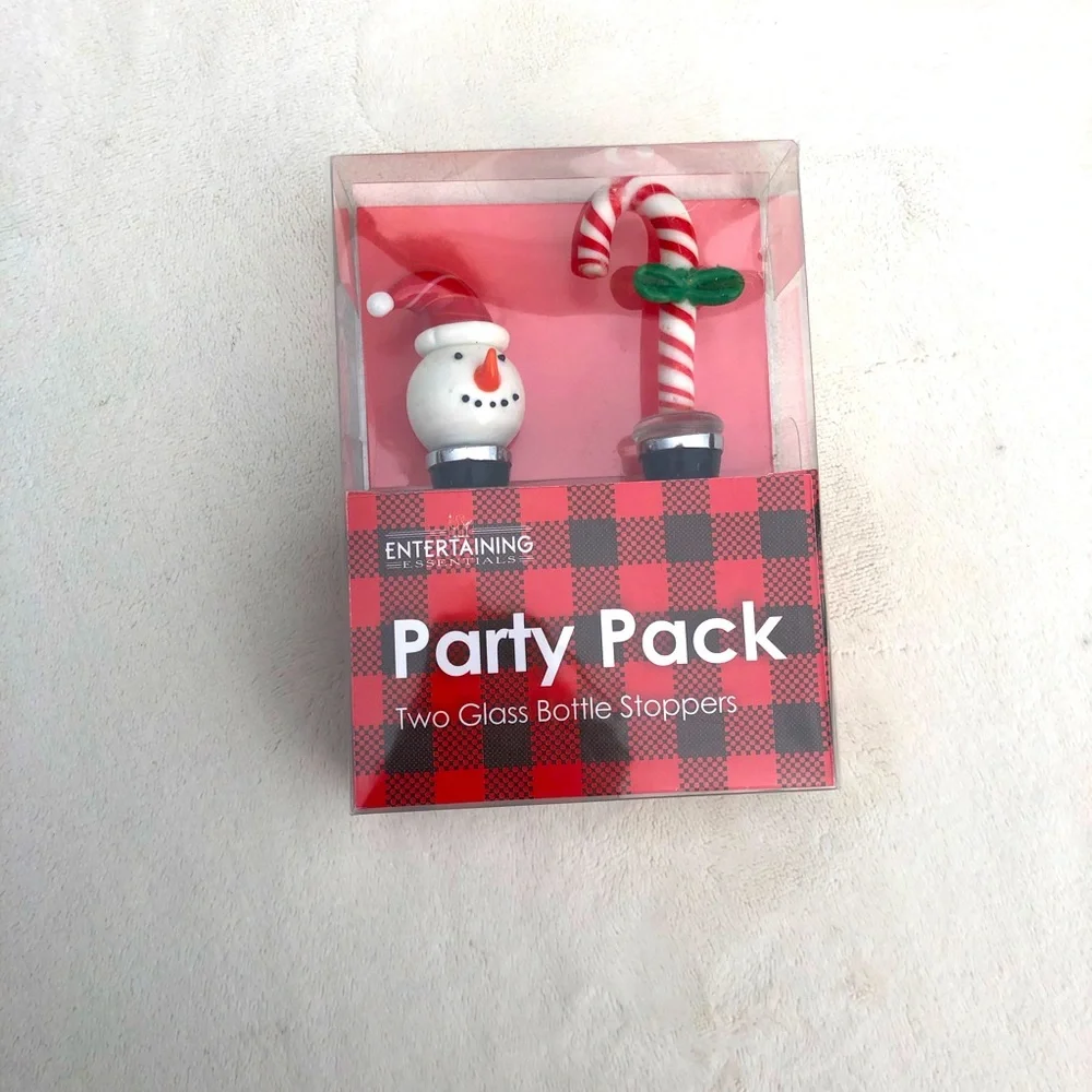 Christmas Wine Stoppers Snowman Candy Cane New